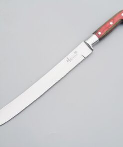 Cake Knife, Bread Knife, Tosh Cutter, 12 Inch Cake knife - multicolored wooden handle serrated cutter slicer for cutting bread.