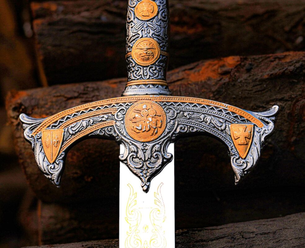 Templar Knights Sacred Holy Longsword Ornate Steel Sword - MK Traders