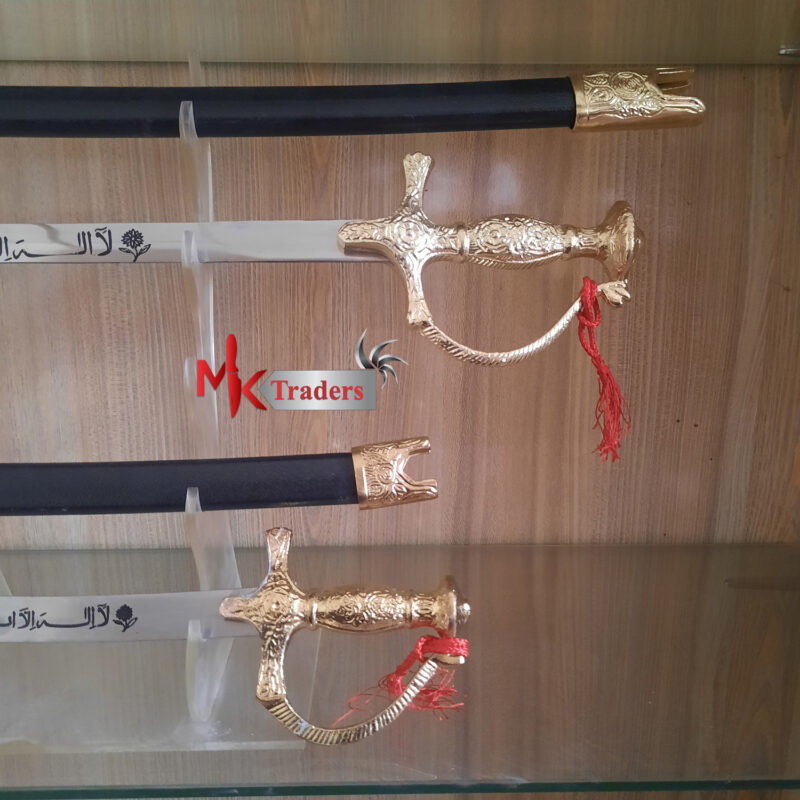 2 Tipu Sultan Decoration Swords With Scabbards – Sword Set - MK Traders