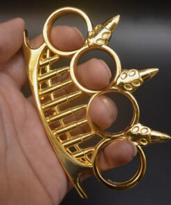 Golden Knuckle Duster | Premium Brass Self-Defense & Collectible
