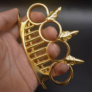 Golden Knuckle Duster | Premium Brass Self-Defense & Collectible