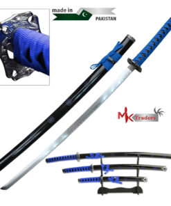 3-Piece Blue Katana Sword Set with Stand - Sword Collection (Pakistan)