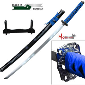 40-Inch Blue Samurai Sword with Stand / Japanese Sword (Pakistan)