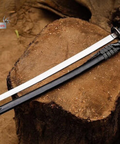 Black Katana Sword with Scabbard – Full Size Japanese Samurai Sword